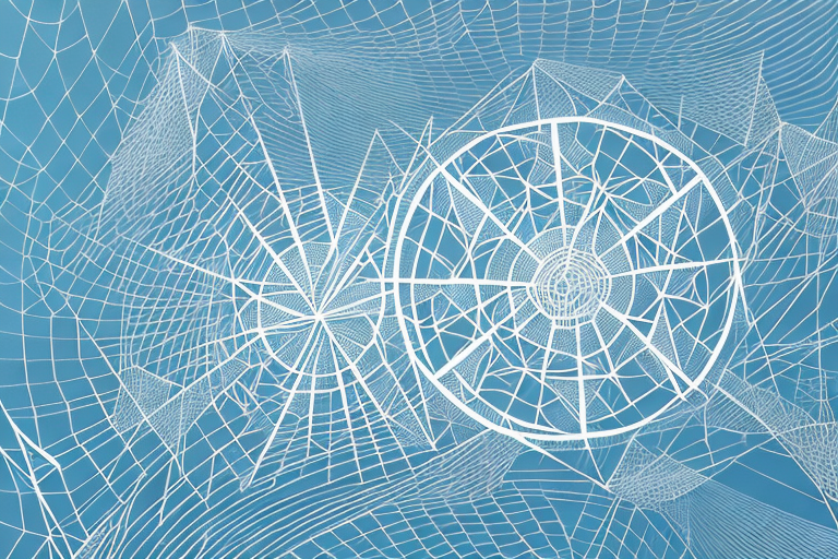 A complex web of interconnected lines and shapes to represent the complexity of trade agreements