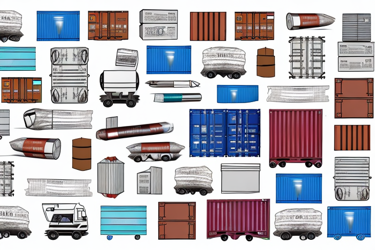 A cargo container filled with a variety of items