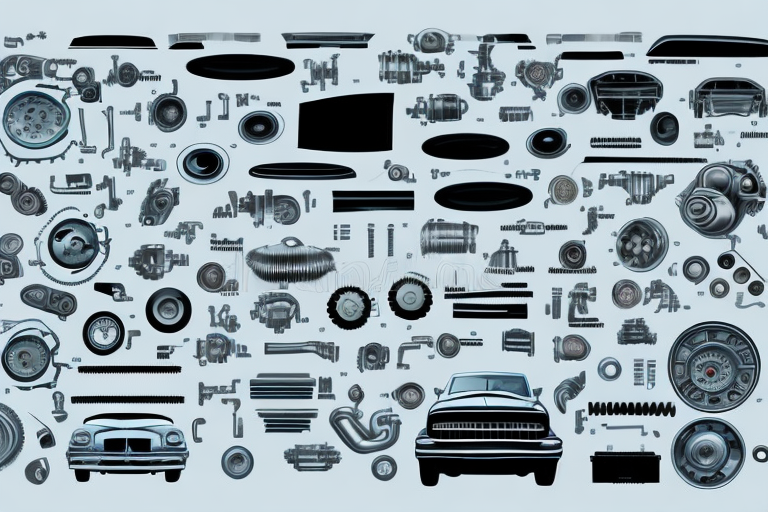 A car engine with labeled parts to represent the classification of automotive parts for import