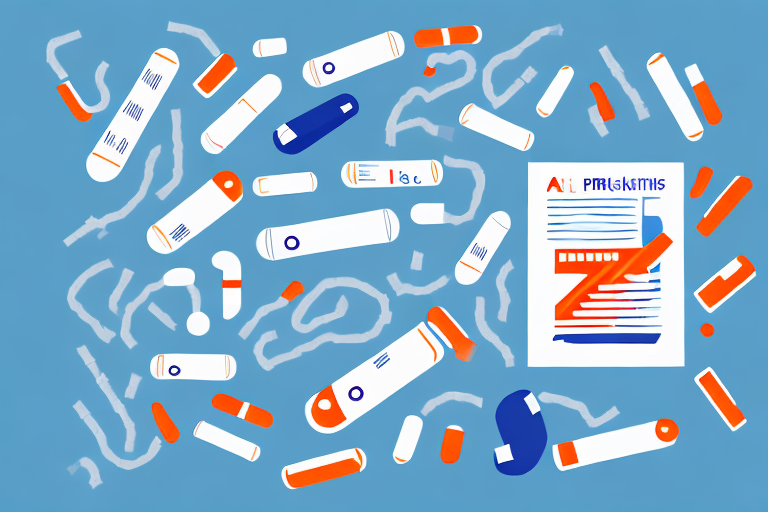 A package of pharmaceuticals with a checklist of import regulations