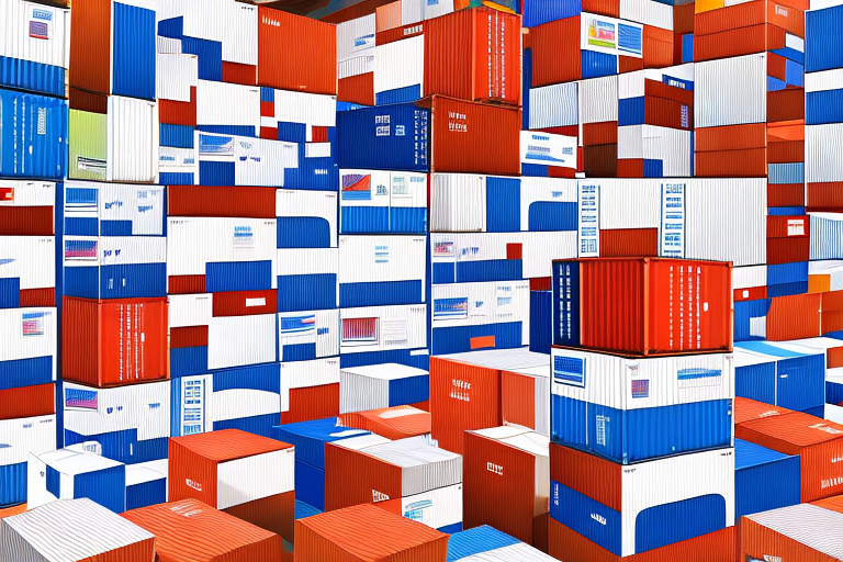 A warehouse full of boxes and containers labelled with different countries of origin