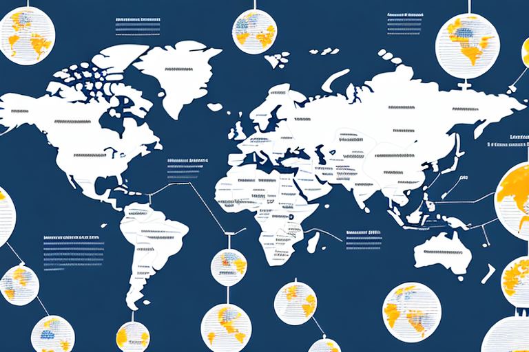 A global map with a variety of trade remedy laws highlighted