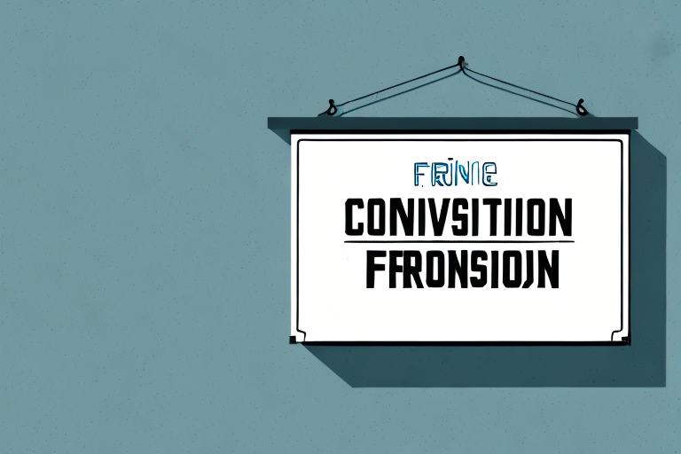 A store front with a sign that reads "conversion franchise" in bold lettering