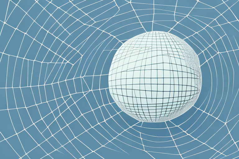 A globe with a web of interconnected lines representing international trade