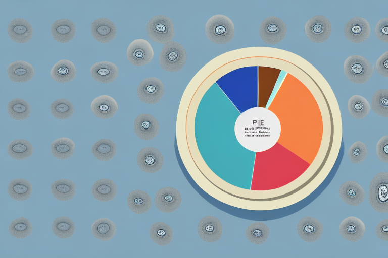 A pie chart with various slices labeled with different types of sales