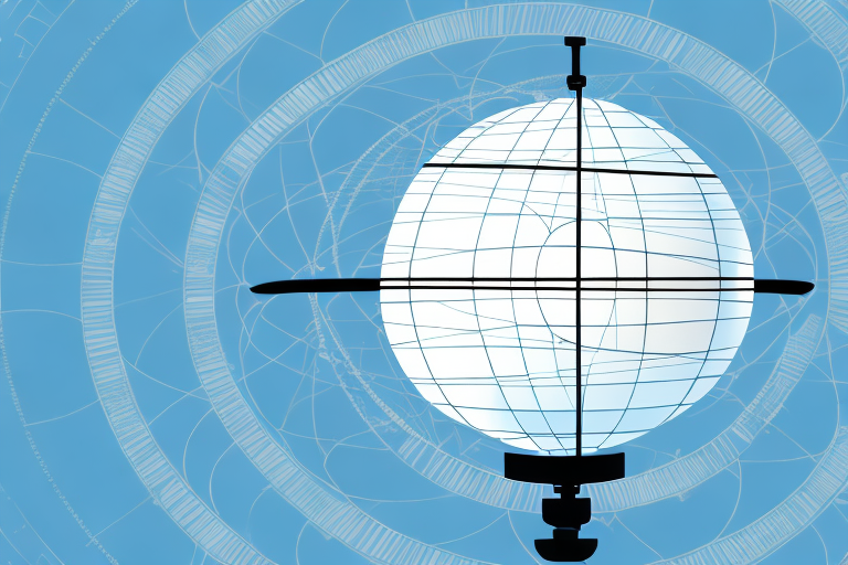 A globe with a magnifying glass hovering over it