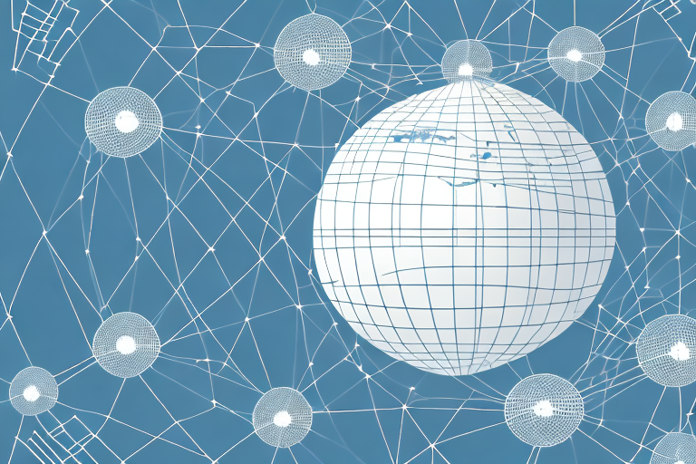 A globe with a network of interconnected lines representing the multilateral export control regimes