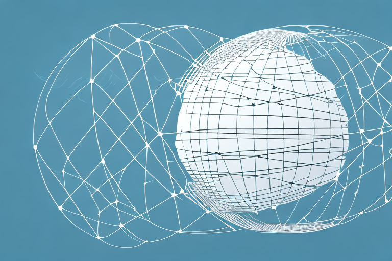 A globe with a network of lines connecting it to represent the global nature of intellectual property rights