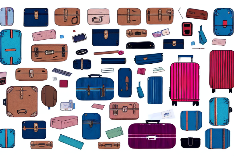 A suitcase full of counterfeit goods