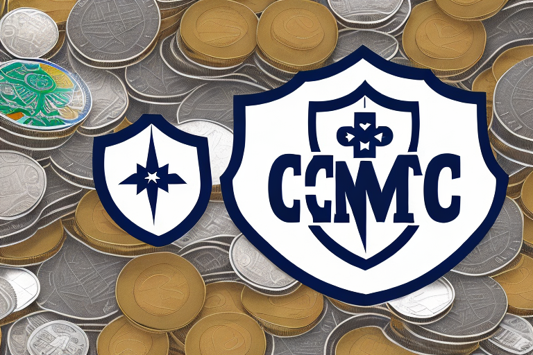 A shield with the cmmc logo in the center