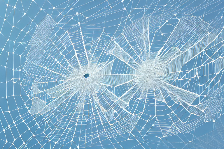 A complex web of interconnected lines