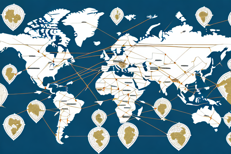 A map of the world with arrows pointing from one country to another