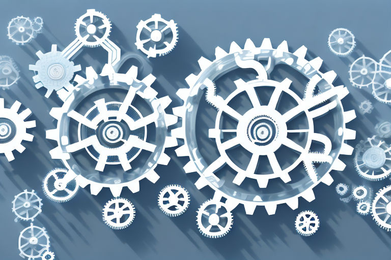 A complex system of interconnected gears and cogs