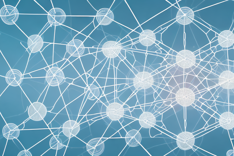 A complex network of interconnected nodes