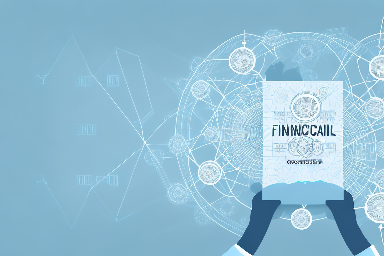 A complex financial system with various nodes and pathways