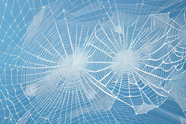 A complex web of interconnected lines