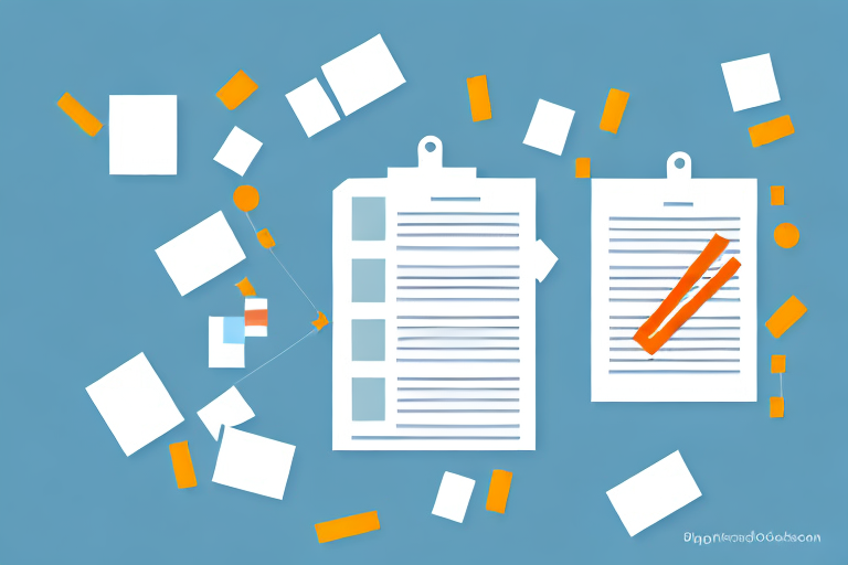 A checklist with boxes to represent the various steps of a sanctions regulatory process