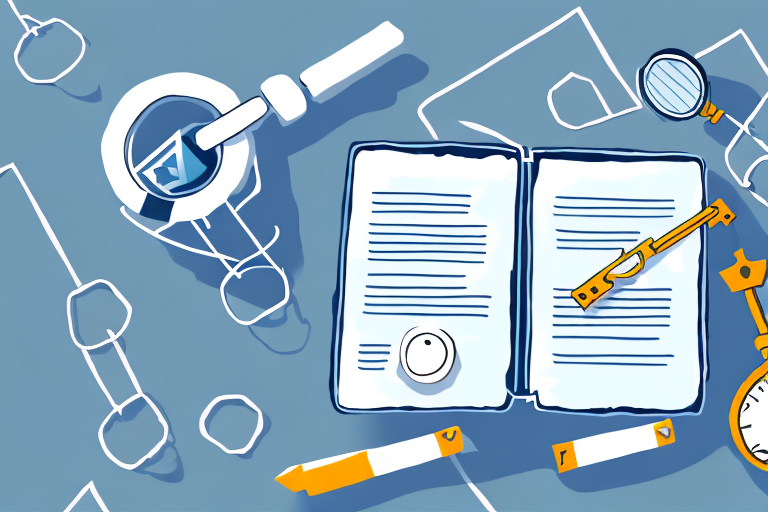 A checklist with a padlock and a magnifying glass to represent the process of sanctions compliance