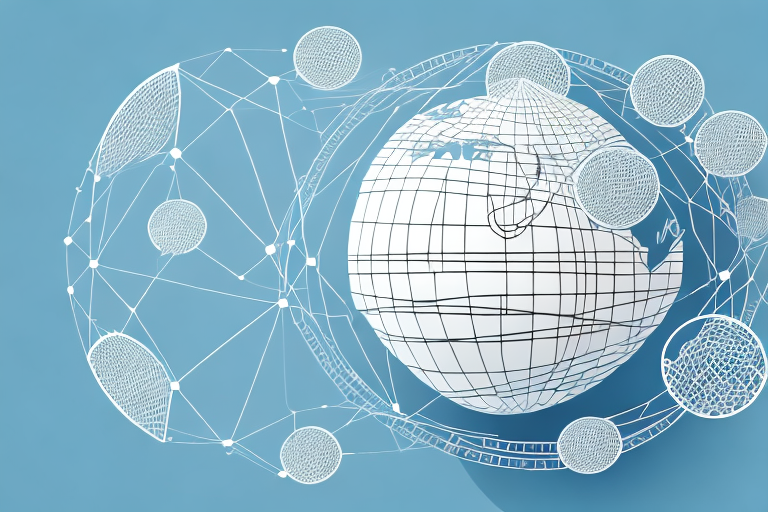 A globe with a network of interconnected lines representing the global nature of anti-money laundering (aml) regulations