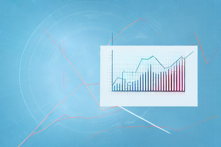 A stock market graph with a line that is being manipulated