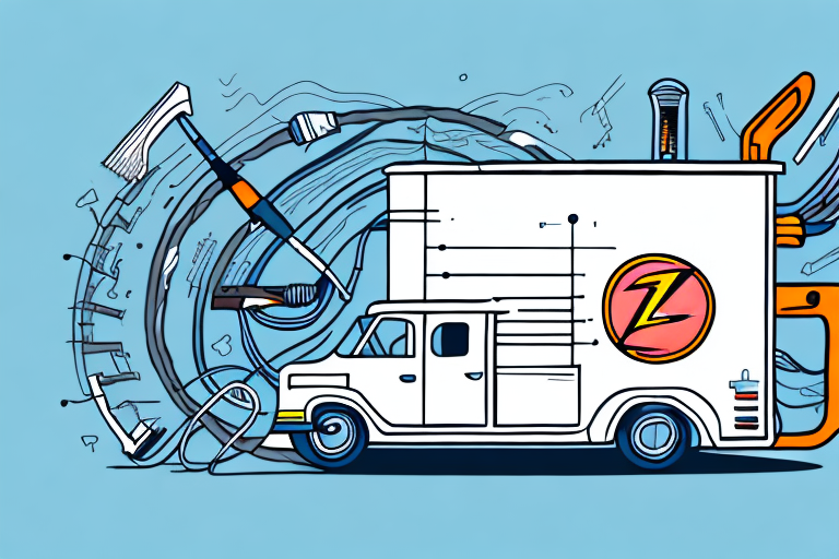 An electrical service van with tools and equipment