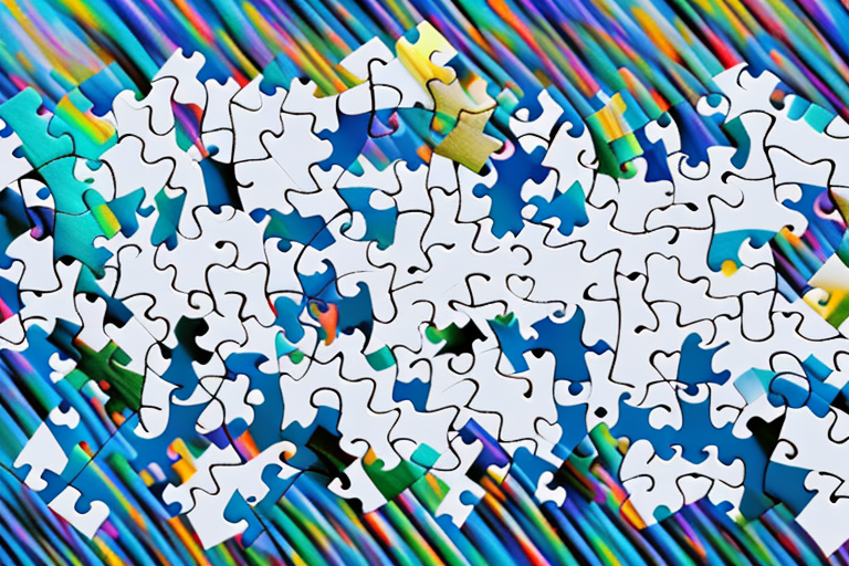 A puzzle with pieces of different shapes and sizes that fit together to form a cohesive whole