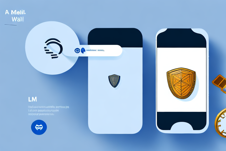 A mobile wallet with a shield or lock icon to represent aml compliance