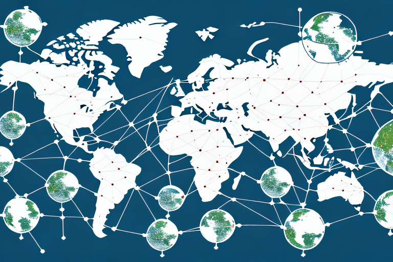 A world map with a network of interconnected lines to represent the global reach of non-profit organizations