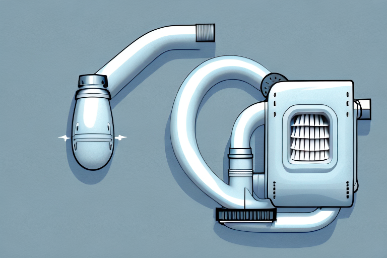 A vacuum cleaner and air ducts to represent air duct cleaning services