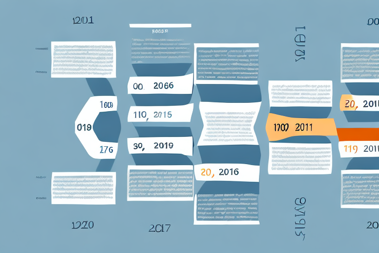 A timeline showing the company's progress in the franchise industry