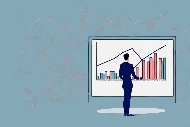 A person looking at a graph of a business's financial performance