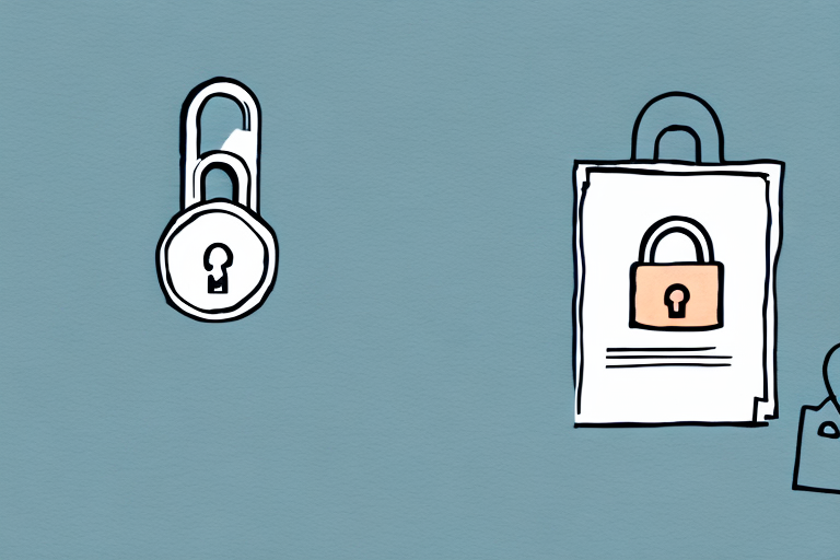 A contract with a padlock to represent confidentiality