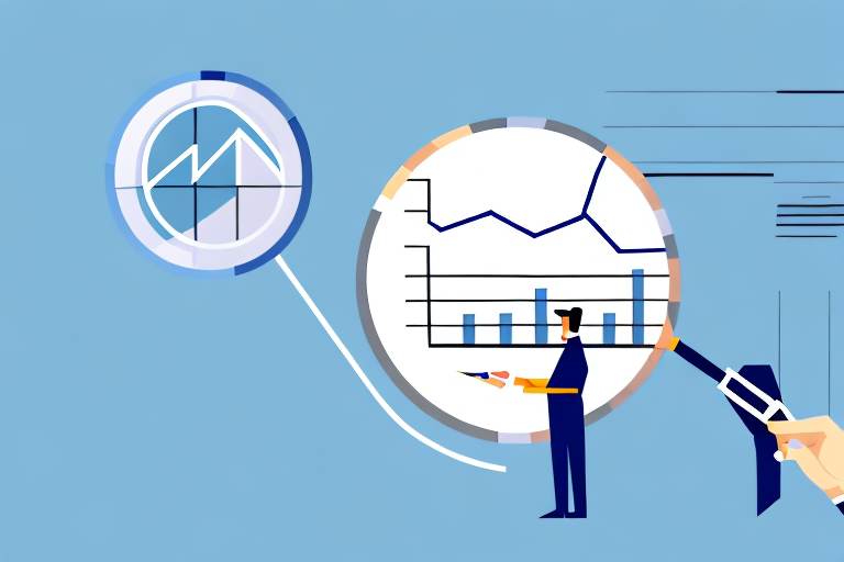 A person looking at a graph of financial data