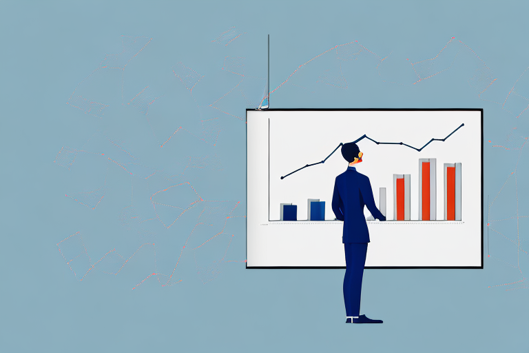 A person looking at a graph of a business' financial performance