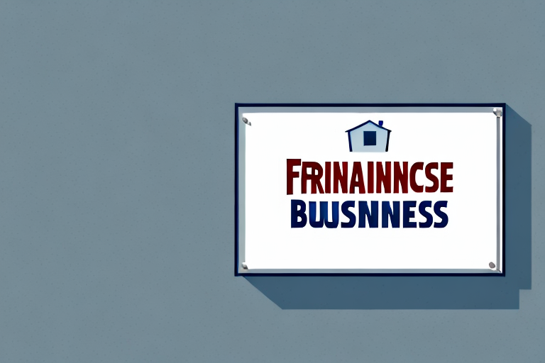 A building with a sign reading "franchise business" in front of it