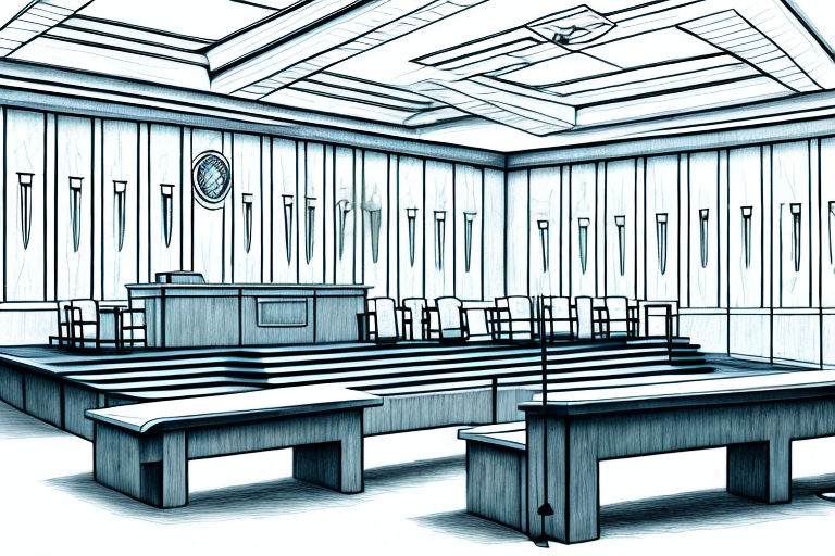 A courtroom setting