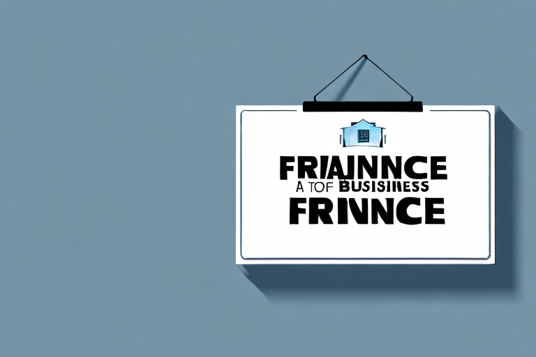 A business building with a sign reading "franchise" to represent the concept of franchising a business