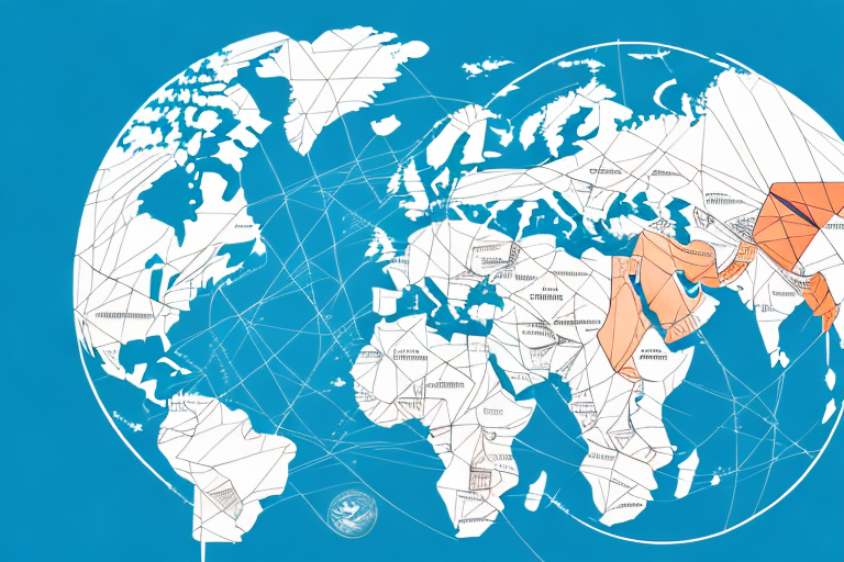 A globe with different countries highlighted to represent the varying franchise regulations around the world