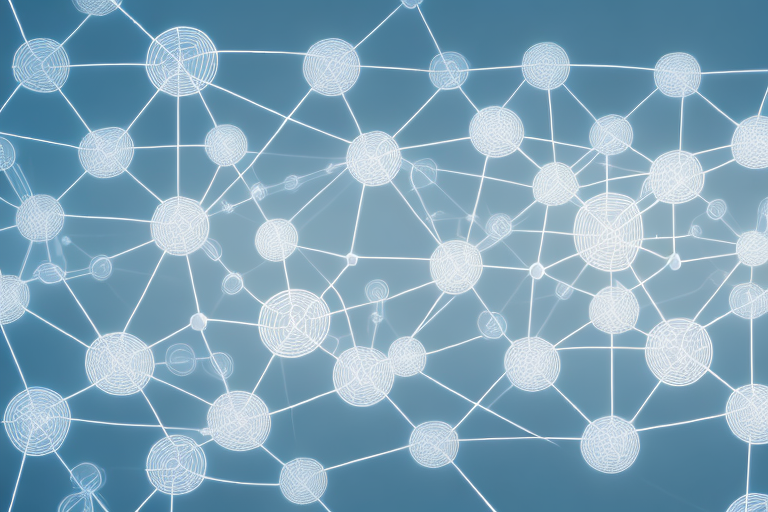 A large network of interconnected nodes representing the power of effective networking in franchise brokerage