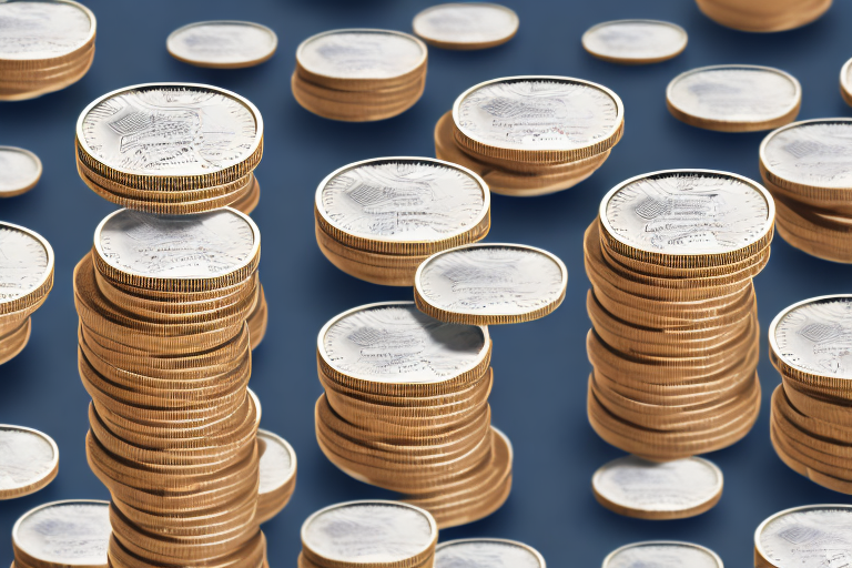 A stack of coins and bills to represent the ongoing costs of a franchise